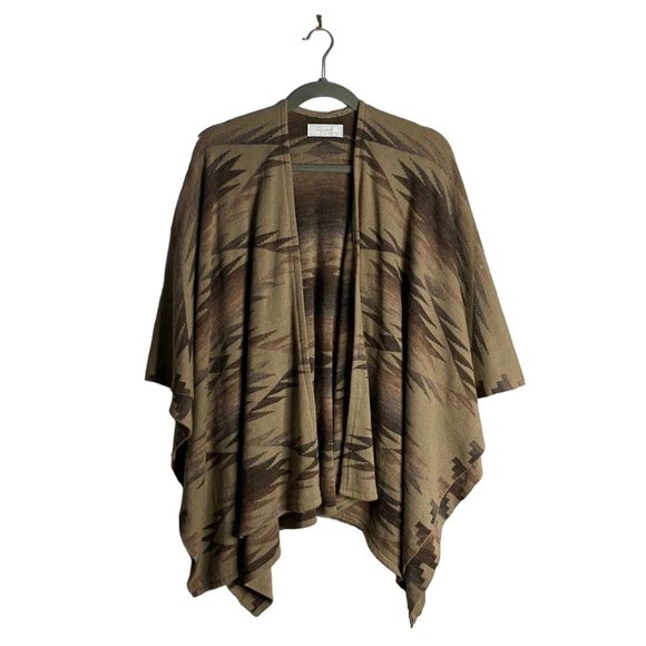 Zighilli Women's Soft Knit Tan Patterned Shawl - Picture 1 of 6